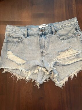Pistola sz 31 distressed light wash denim cutoff style shorts